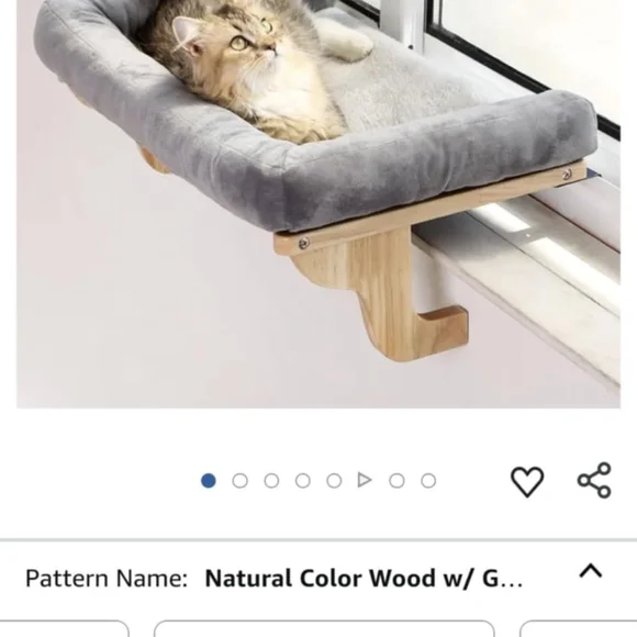 Cozy Gray Cat Window Perch