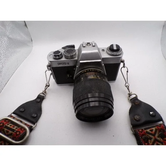 Yashica‎ FR 2 SLR Film Camera w/ Yashica ML 50mm f1.9 Lens Strap Parts or Repair