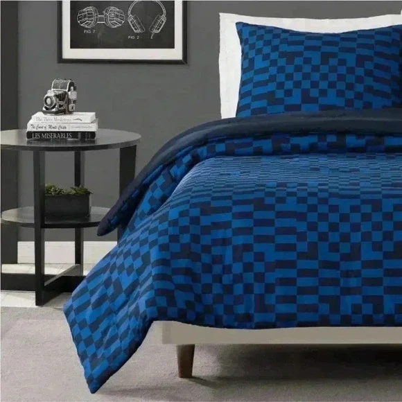 NWT Twin/Twin Extra Long‎ Teen Comforter Set Tonal Blue - Makers Collective