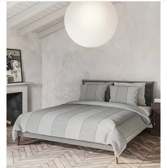 LEMIEUX ET CIE Griset Tonal Stripe Comforter Mini Set