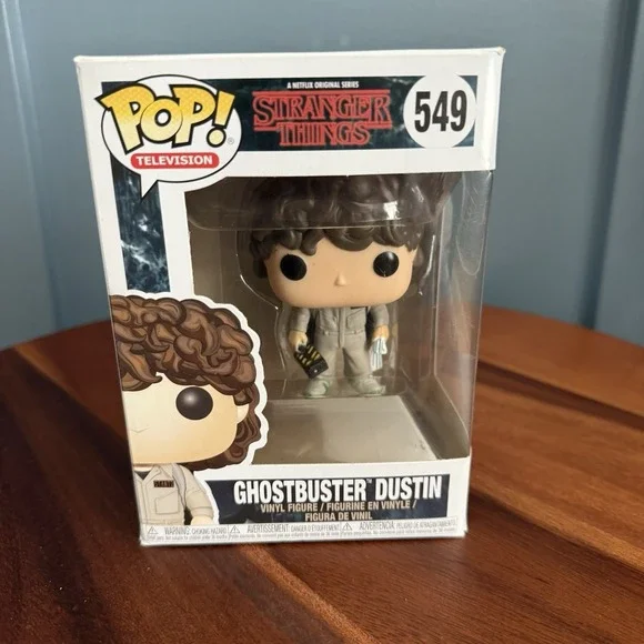 Funko Pop Ghostbuster Dustin #549 Stranger Things Vinyl Figure NIB