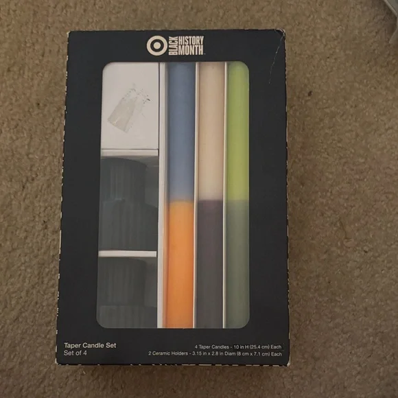 Target Taper Candle Set - Blue, Orange, Green, Cream
