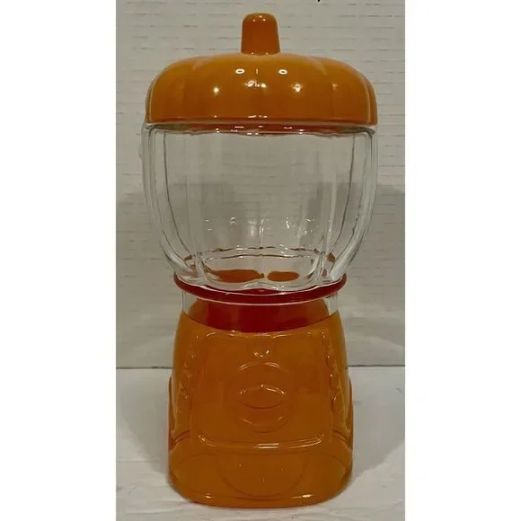 Orange Gumball Machine Ceramic Glass Halloween Decor Target NEW
