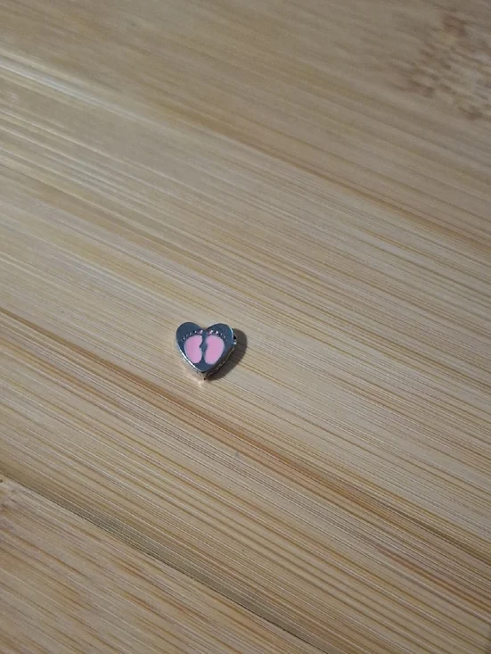 Heart-Shaped Pink Footprints 