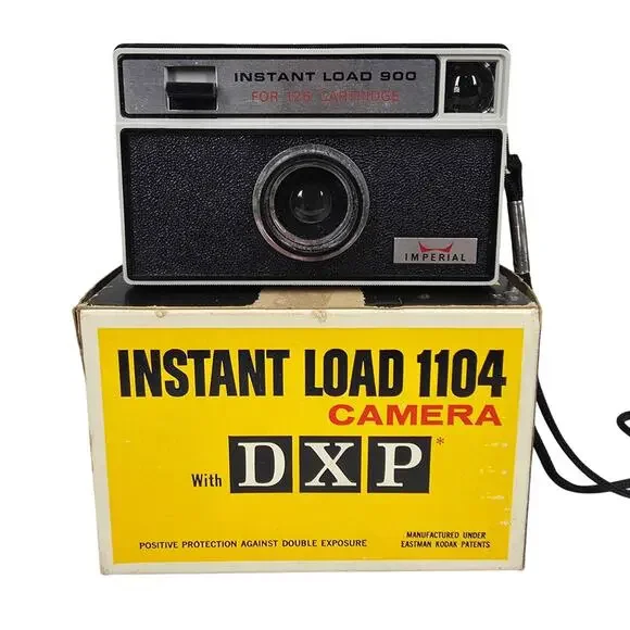 IMPERIAL INSTANT LOAD 900 CAMERA – FOR 126 CARTRIDGE – VINTAGE W/ ORIGINAL BOX