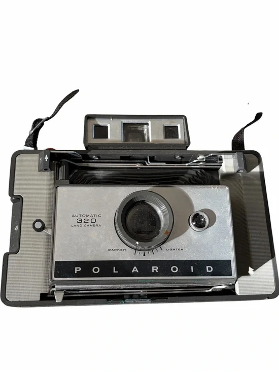 Polaroid 320 Automatic Land Camera in Silver and Black