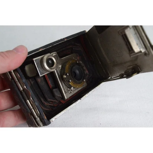 Kodak Premorette Folding Camera Vintage Metal Leather Bellow Untested Junior 1