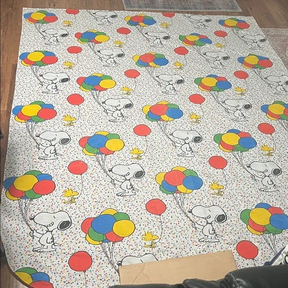 VINTAGE SNOOPY WOODSTOCK PEANUTS COMFORTER BLANKET BED
