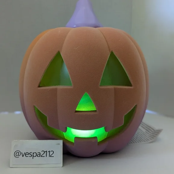 Target Bullseye Playground Summerween Pumpkin Orange Flocked LED Halloween