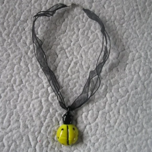 5/$20 Girls Yellow Ladybug Necklace