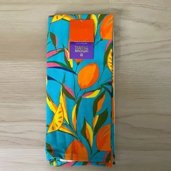 Target Tabitha Brown Vibrant Fruit and Blocked Striped Kitchen Hand towels