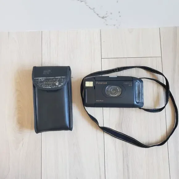 Polaroid Captiva SLR Auto Focus Instant Film Camera 90s Tested w/ Case