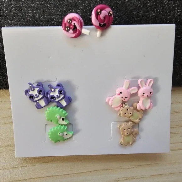 Animal and Lollipop Earrings