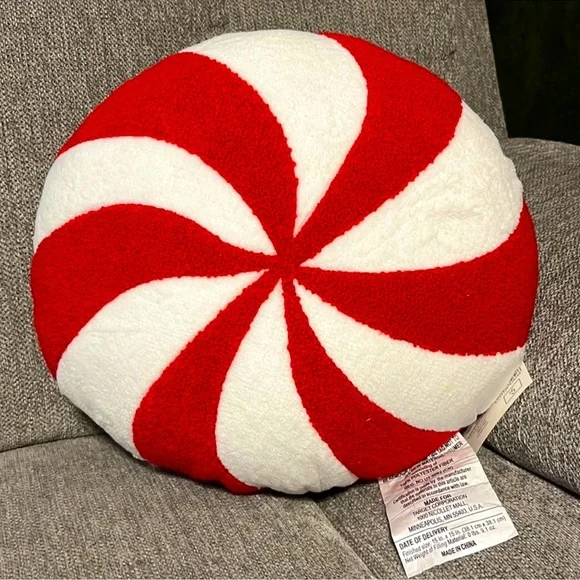 Target Bullseyes Playground Christmas Peppermint Candy Plush Pillow