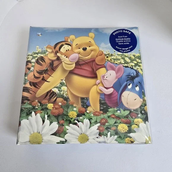 Disney Winnie the Pooh Friends Blue Photo Album 4x6 200 Photos Acid Free Vtg
