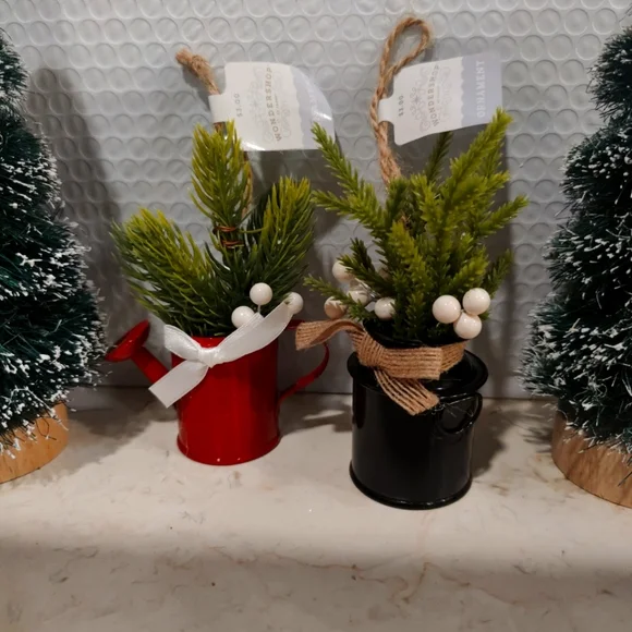 2 Wondershop Target Christmas Tree Ornaments Gardening Water Can/ Milk Jug O