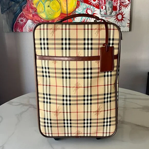 Burberry Haymarket Check Vintage Suitcase