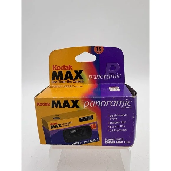 Vintage Kodak‎ MAX Panoramic 15 Exp Disposable Film Camera 400 ISO Sealed 1998