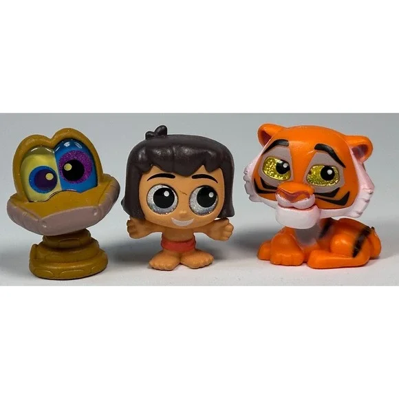 Disney Doorables THE JUNGLE BOOK Mowgli Kaa Shere Khan Series 7 Lot of 3 Retired