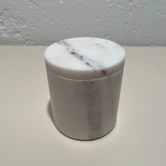 Target Threshold White Marble Lidded Storage Canister