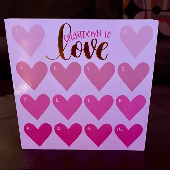 Valentine’s Target TableTop Countdown Hearts Calendar