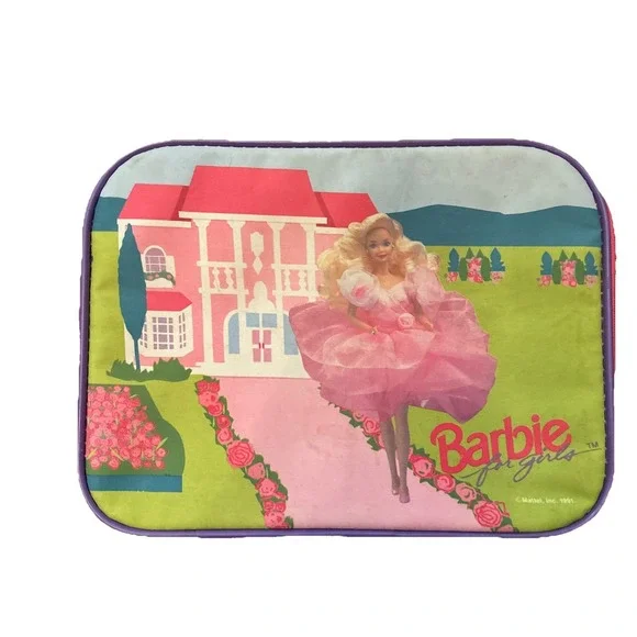 Vintage Mattel Barbie Large Suitcase‎ Luggage 12x9x5 1991