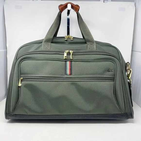 Lark Classic Weekender Duffle‎ Bag Carry On Suitcase Olive Green Luggage Strap