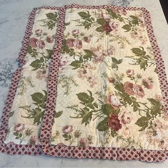 Waverly Floral Cottage King Bedding Reversible Shams, Quilted Comforter, Skirt