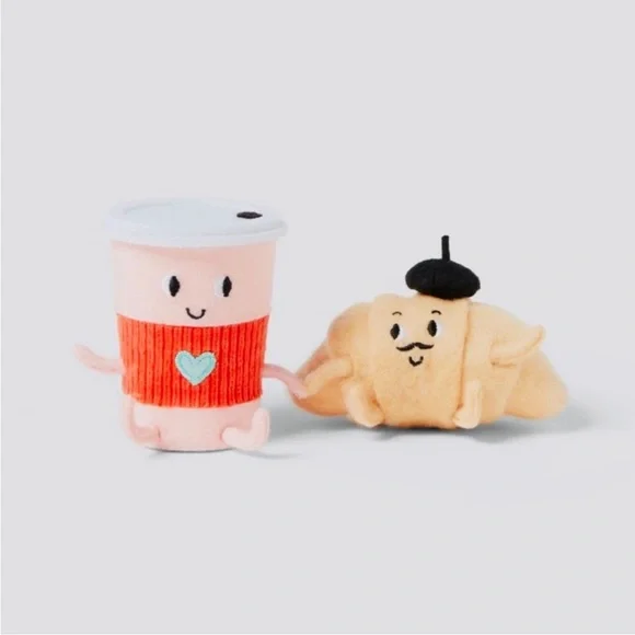 Target Spritz Valentine’s Day French Coffee and Croissant Felt Duo Figurine