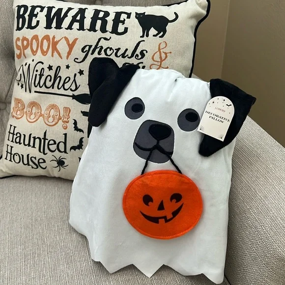 NWT Target Bullseye 2024 Halloween Viral 12in. Plush Ghost Dog Decor