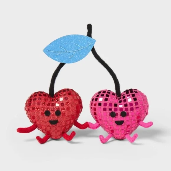NEW Target Valentine's Day Soft Heart Cherries Fabric Duos by Spritz
