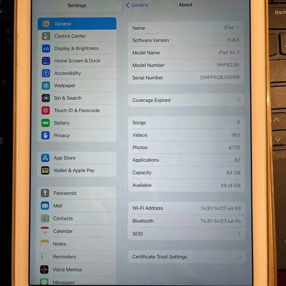 Apple Gold iPad Sleek Design Large Display