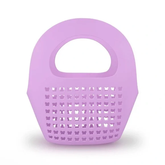 New! Target Bullseye Playground Plastic Purple Basket with Butterfly Cutouts