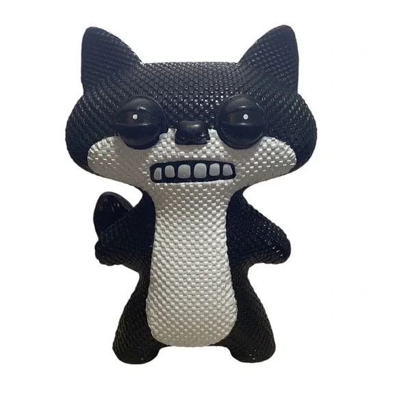 Fuggler Funny Ugly Monster 2.5 Inch Black White Fox Vinyl Figure Collectible