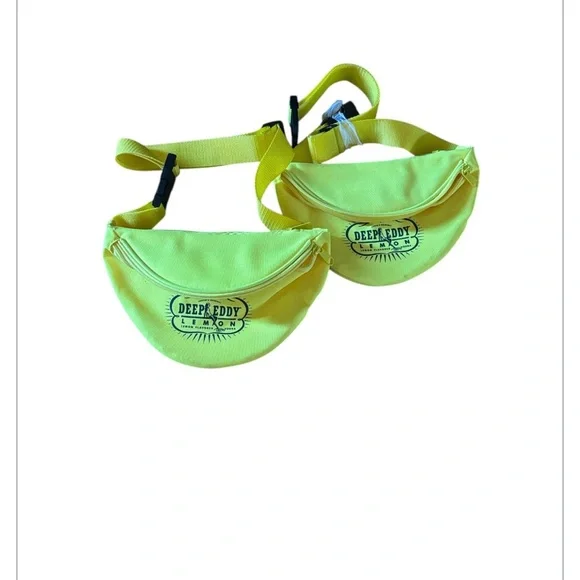 Deep Eddy | Pair Bright Yellow Fanny Packs | Unisex Belt Bags | Travel Fashion 2