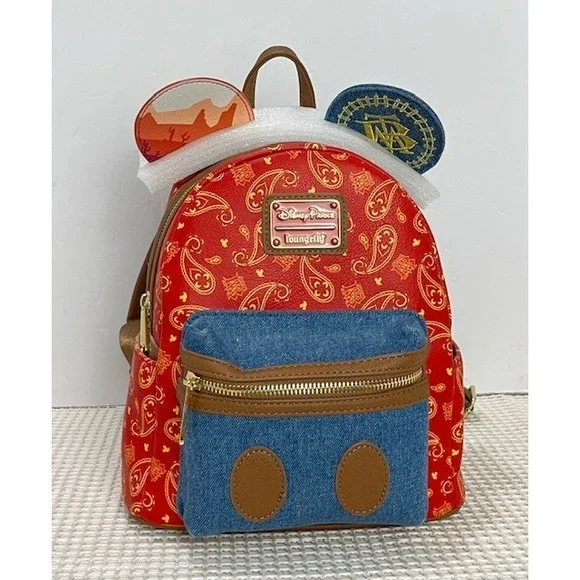 Disney Parks Mickey Main Attraction Big Thunder Mountain Backpack Loungefly EUC