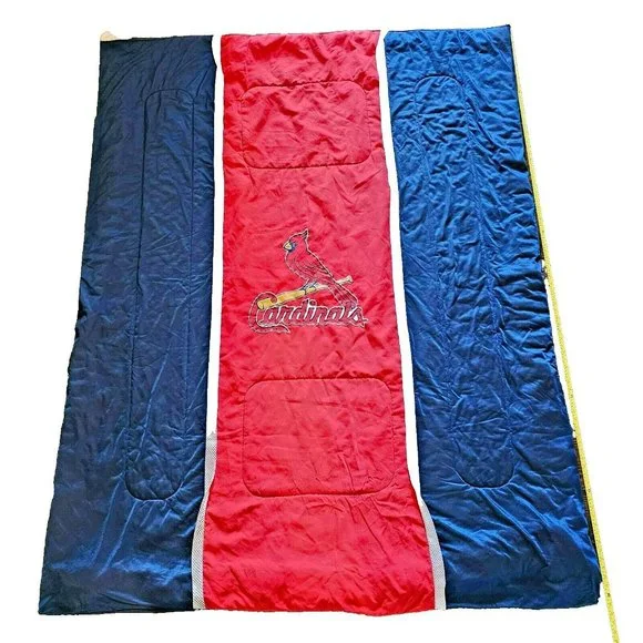St Louis Cardinals Baseball Twin Size Comforter Blanket Embroidered Mesh 85x65