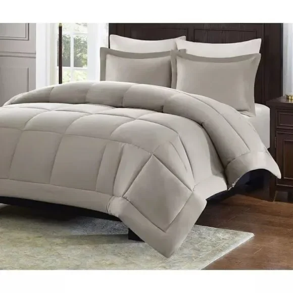 Madison Park Down Alternative Comforter Set, Full/ Queen, Taupe (light brown)