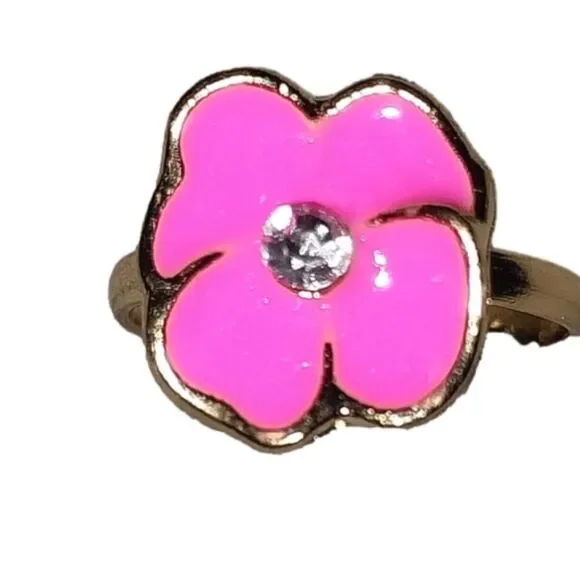 Super cute girls jeweled adjustable ring