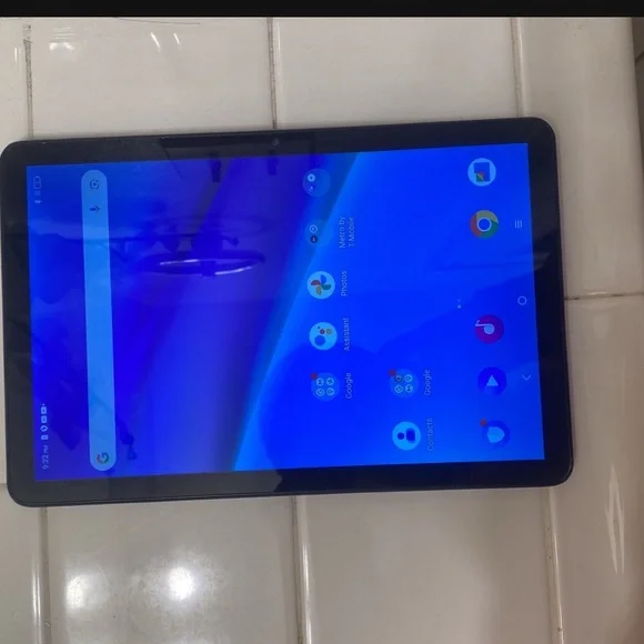 TCL Black and Blue Tablet with Large Display and Vibrant User Interface
