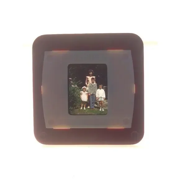Vtg 1940s Kodachrome Easter Children Mom Family Portrait Photograph Color Slide