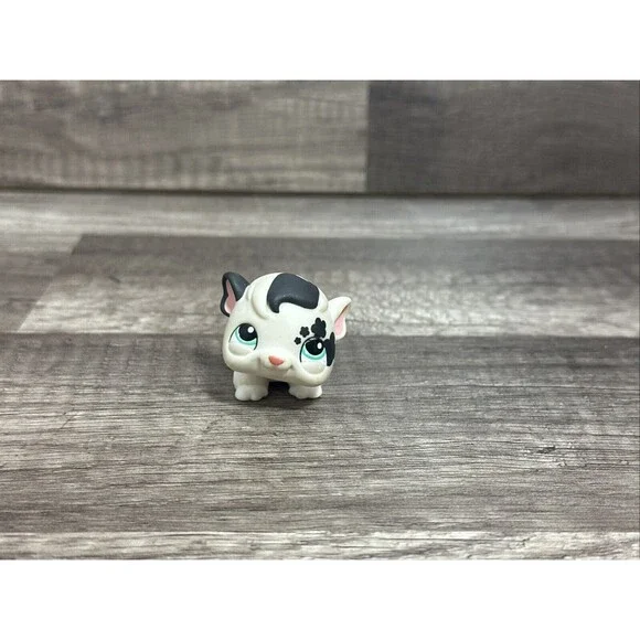 littlest pet shop black white hamster figure rare