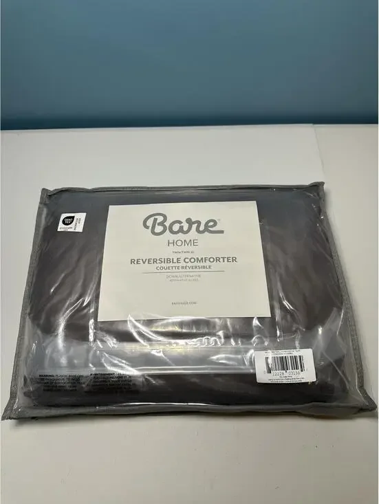 Bare Home Twin/Twin XL Reversible Comforter - Cocoa/Taupe