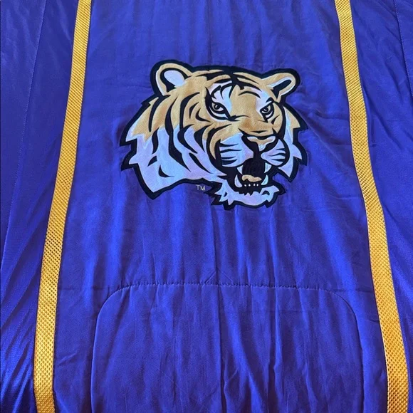 Purple Blanket with Tiger Logo 87” x 67”