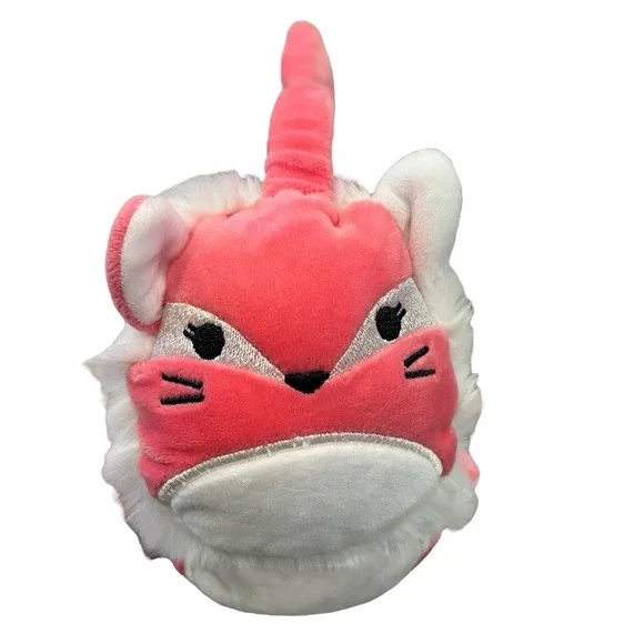 Squishmallows Fifi Pink White Fox Winter Earmuffs NWT Warm Fuzzy Ears Girls Gift