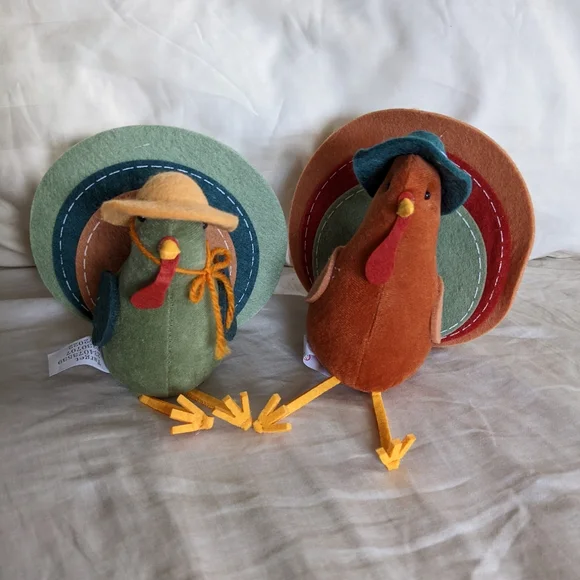 Target 2022 Spritz Turkey Set Thanksgiving Decor, Set of 2