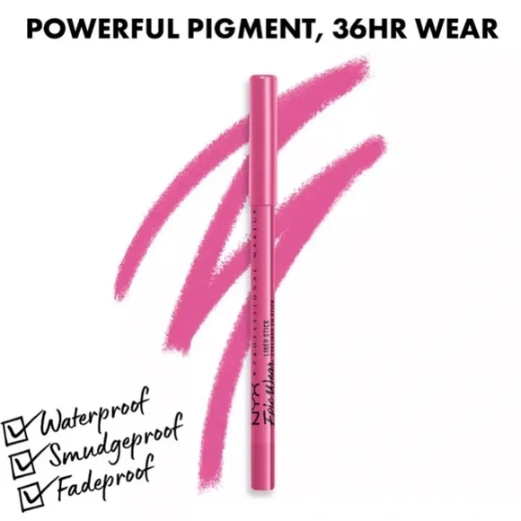 NWT NYX Epic Wear Liner Stick Long Lasting Eyeliner Pencil in Pink Spirit 19