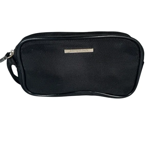 Ermenegildo Zegna Black Toiletry Bag.
