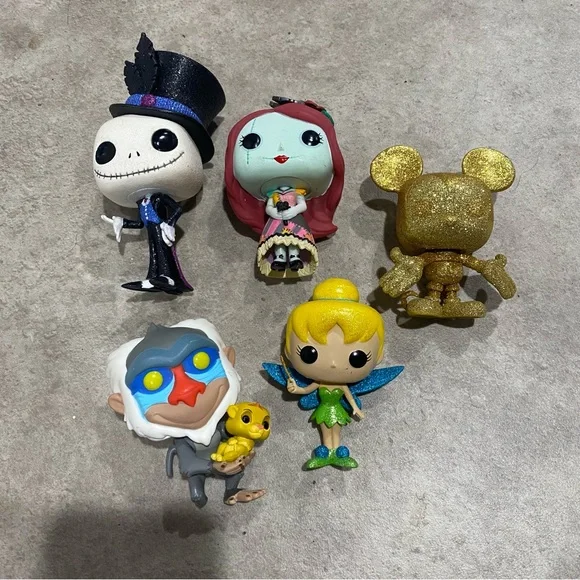 Funko Pop Disney Glittering Gold and Vibrant Figures Bundle