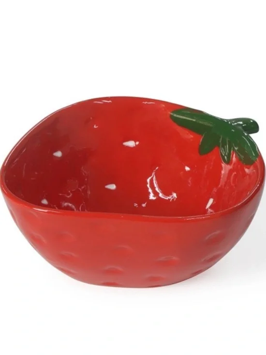 New Strawberry Ceramic Bowl Red/Green Target Bullseye Playground, Spring 2026